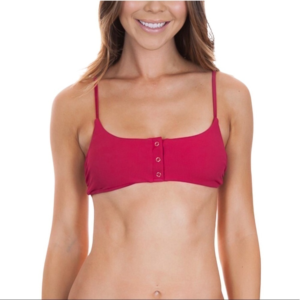 Tori Praver‎ Loria Button Front Bikini Top